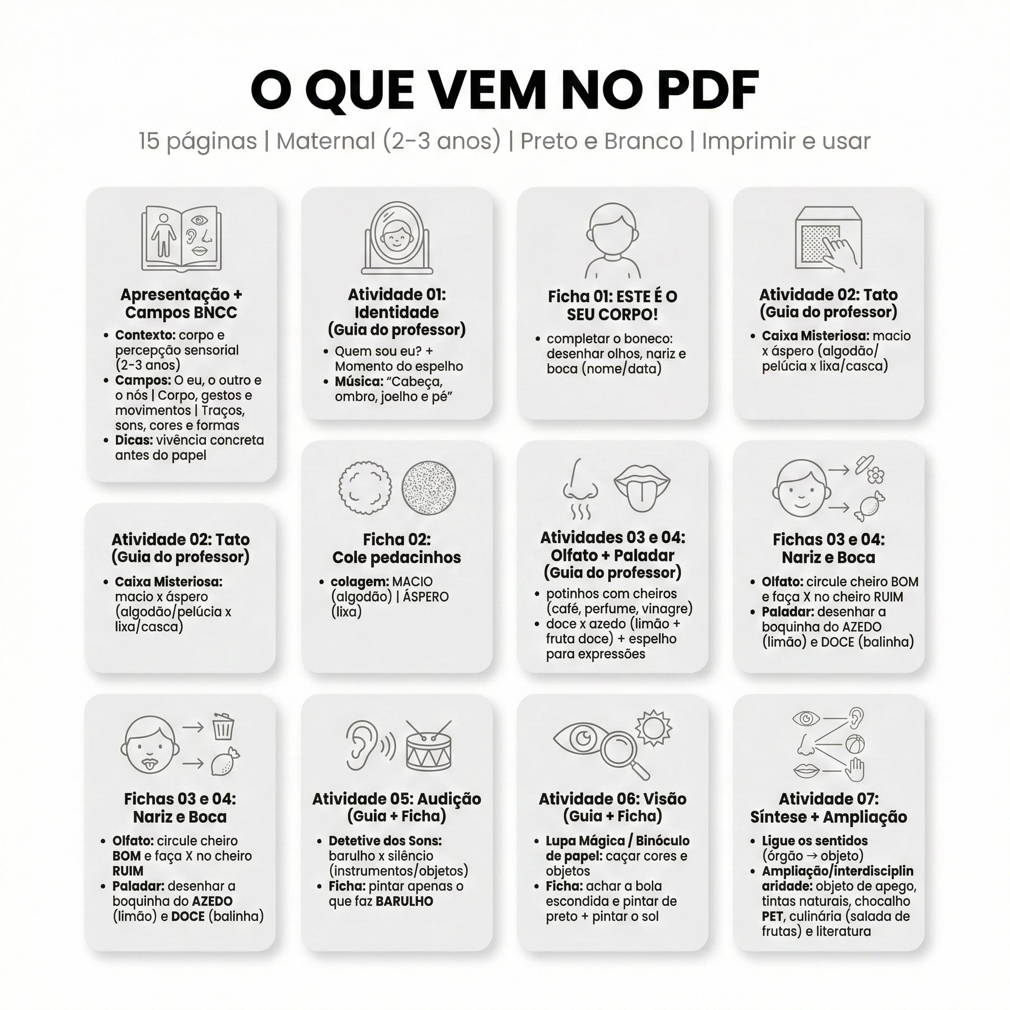 Meu Corpo e os 5 Sentidos | Maternal (2–3 anos) - Imagem 2