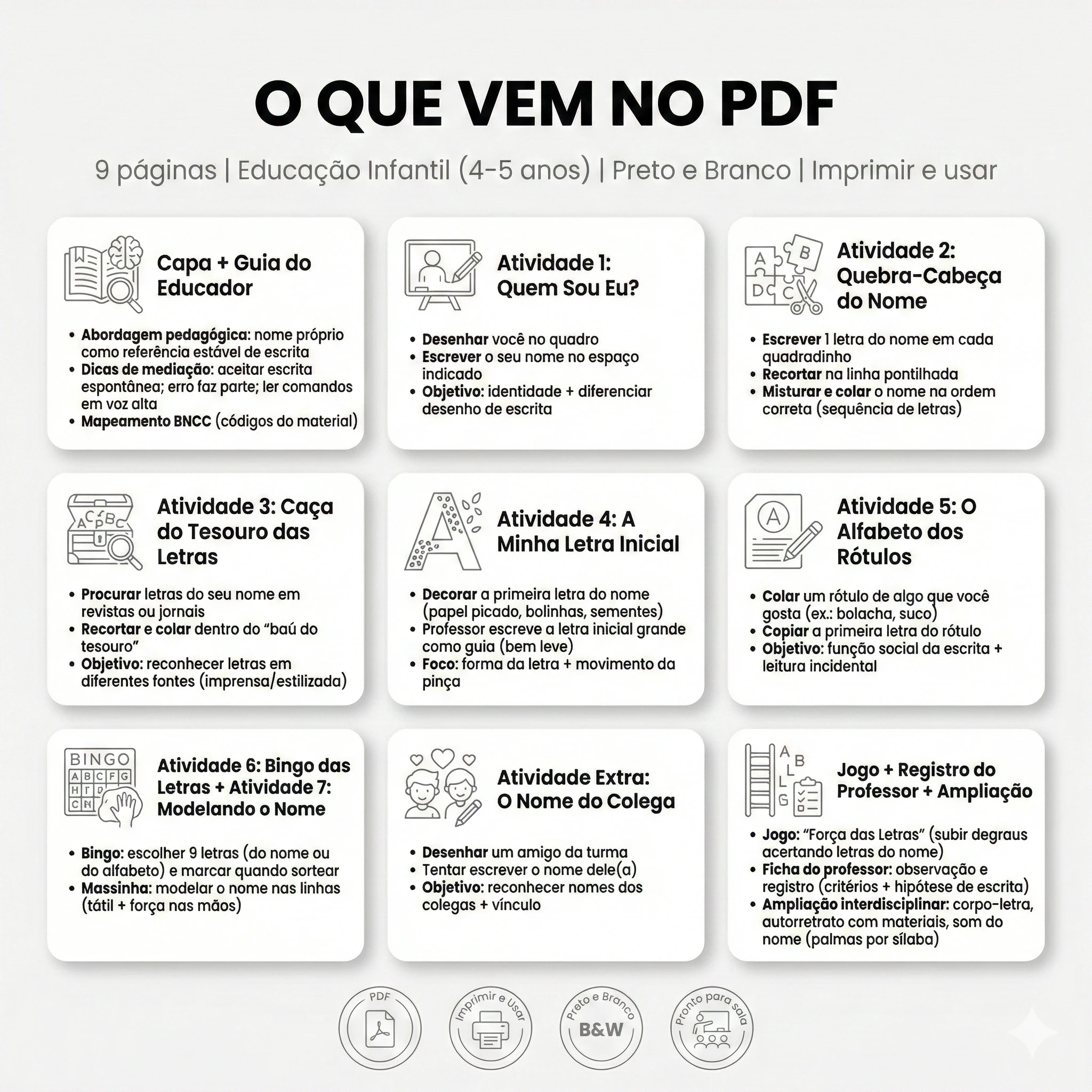 Letras e Nome Próprio | Jardim (4–5 anos) - Imagem 2