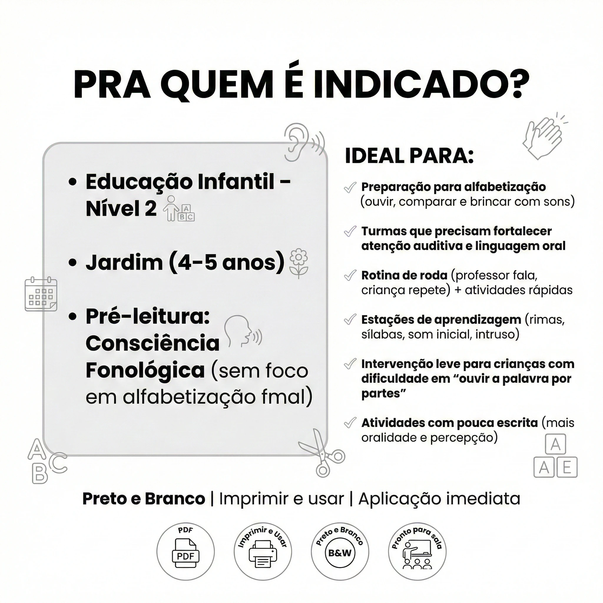 Consciência Fonológica | Jardim (4–5 anos) - Imagem 5