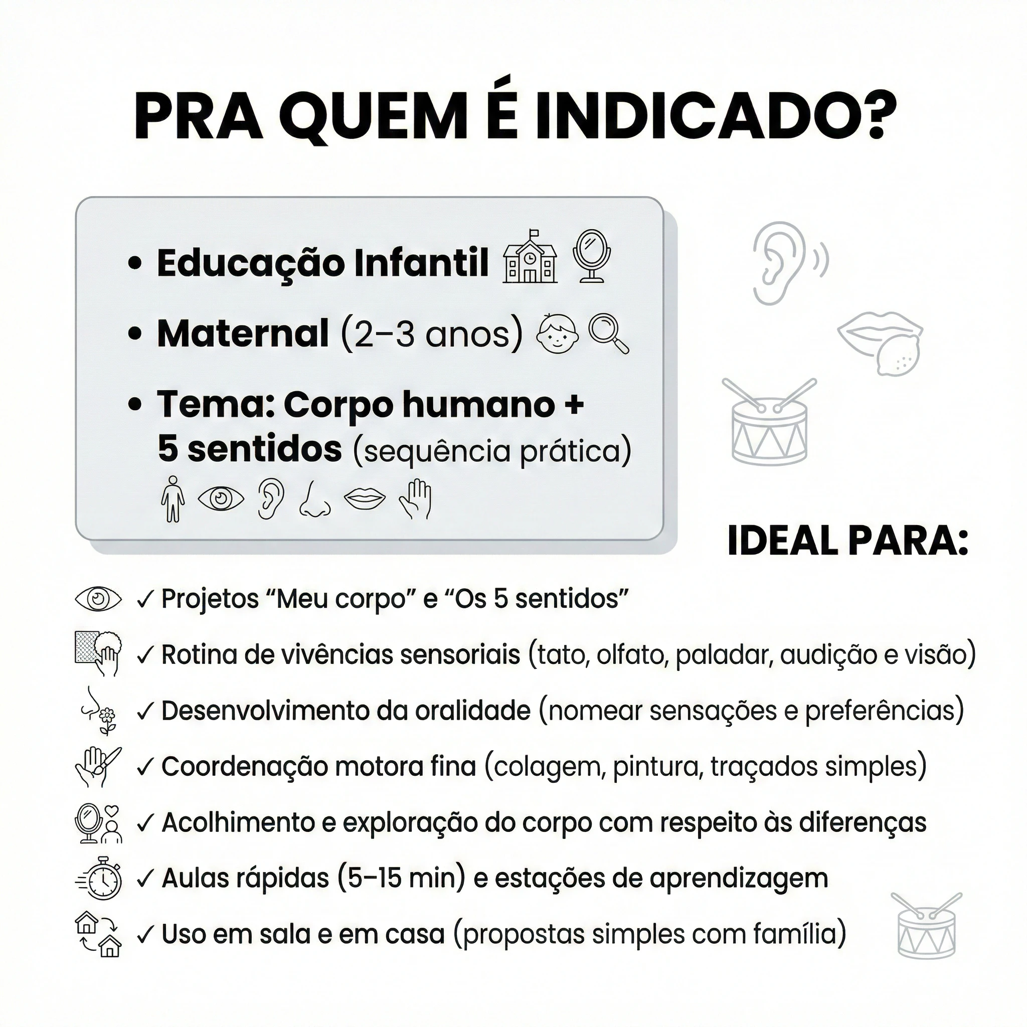 Meu Corpo e os 5 Sentidos | Maternal (2–3 anos) - Imagem 6