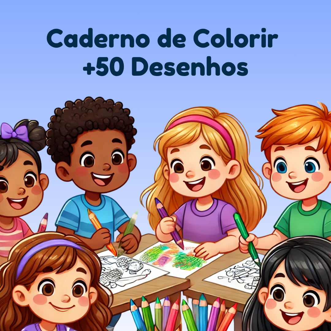 Caderno de Colorir: +50 Desenhos para Colorir – Coordenação Motora e Relaxamento Infantil